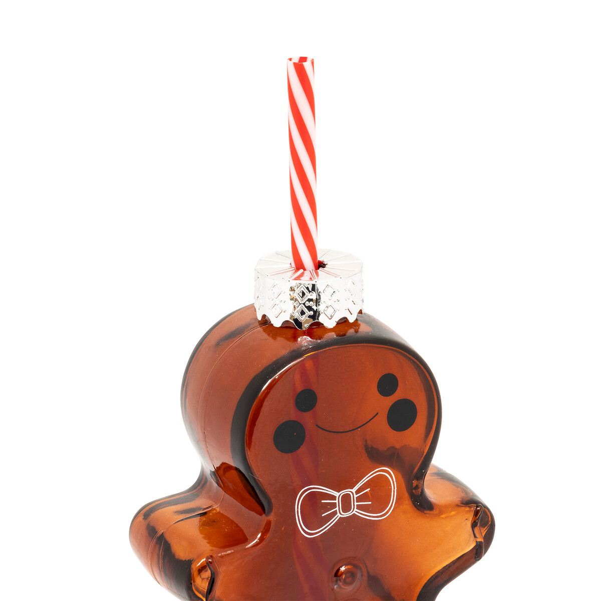 Copo com palhinha boneco de gengibre 19,5cm