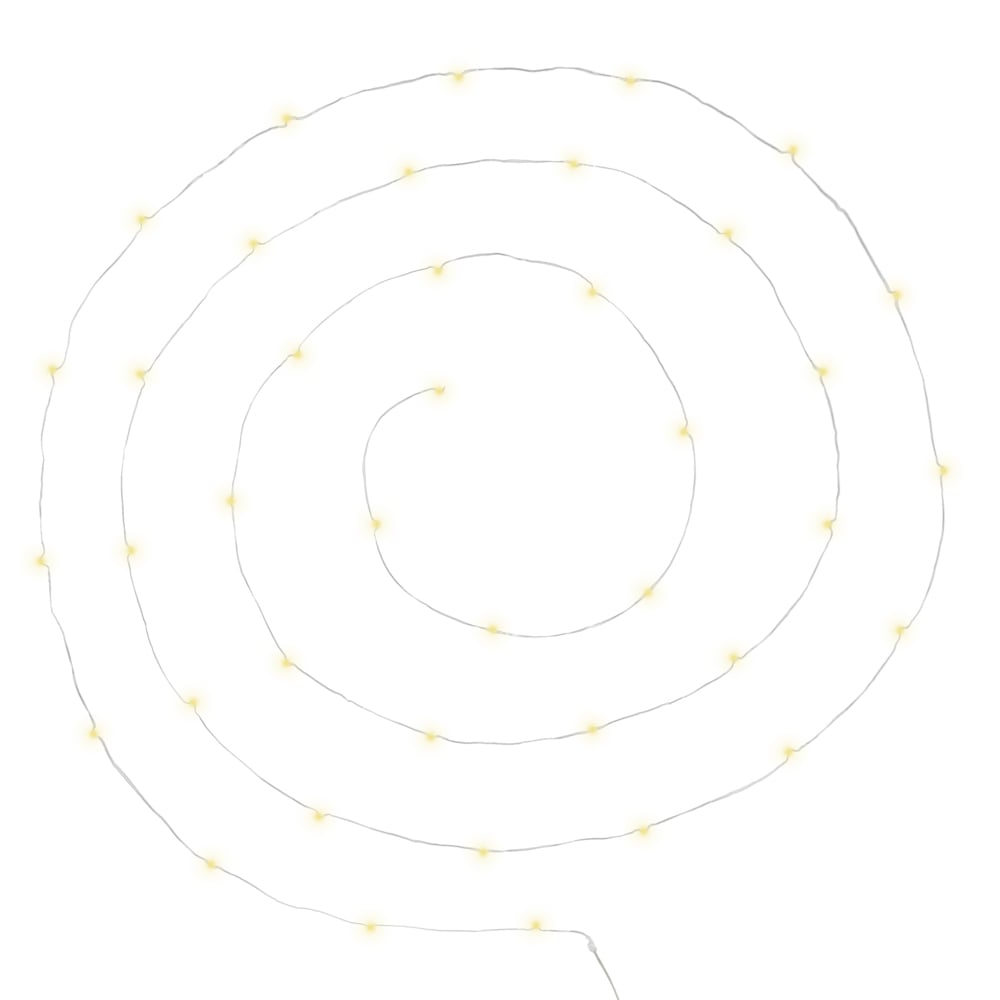 Grinalda com 40 microleds branco quente 395cm