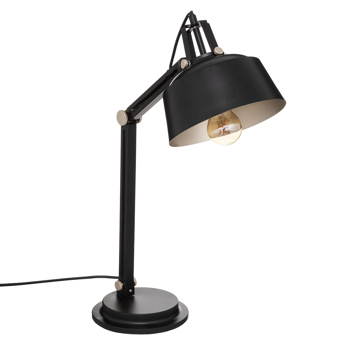 Candeeiro de mesa SOUL ARC preto em metal 55cm
