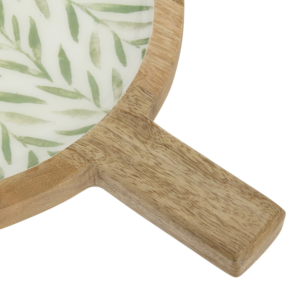 Prato de apresenta&ccedil;&atilde;o INAYA verde em madeira mango