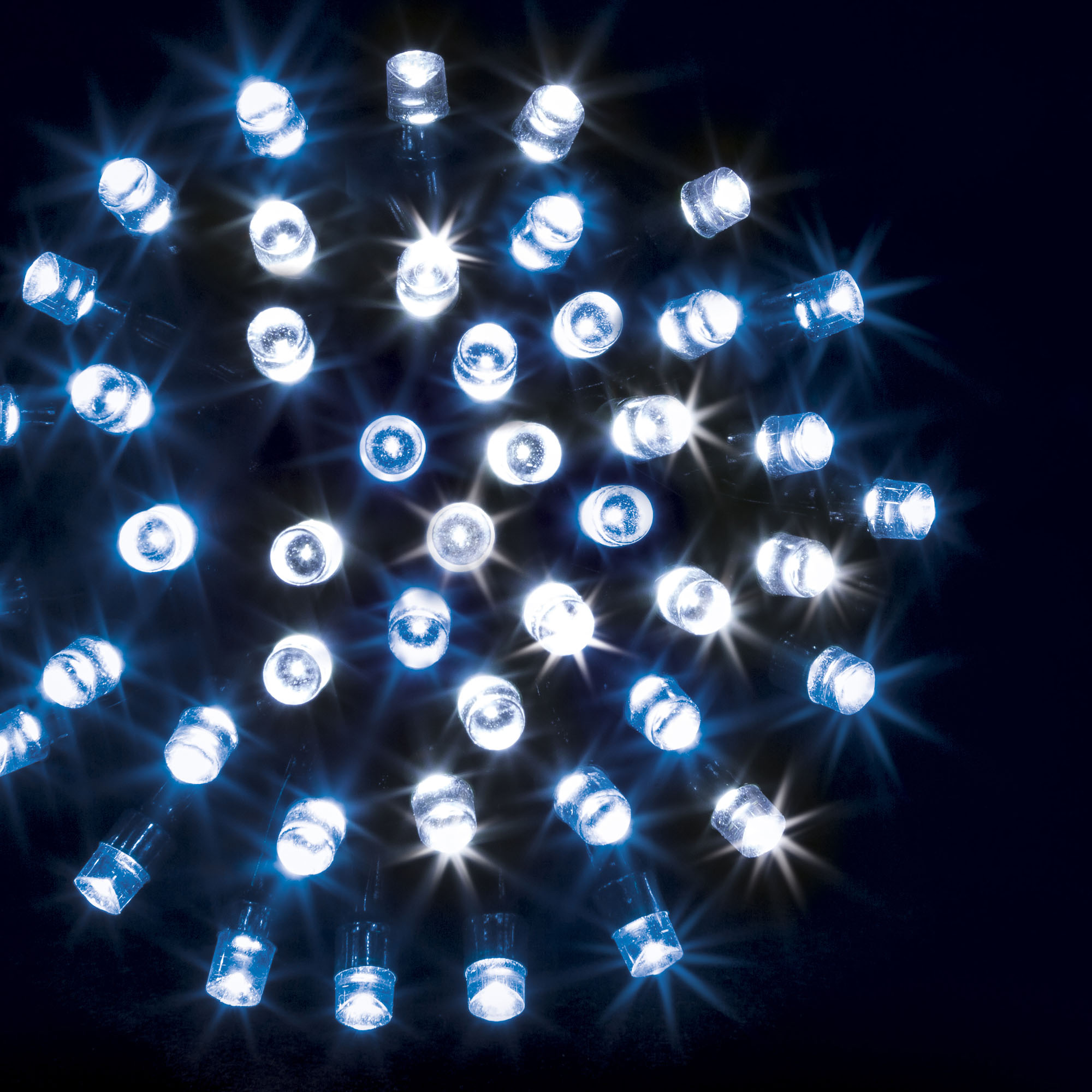 Série luminosa de natal branco frio e azul 300 leds 30m