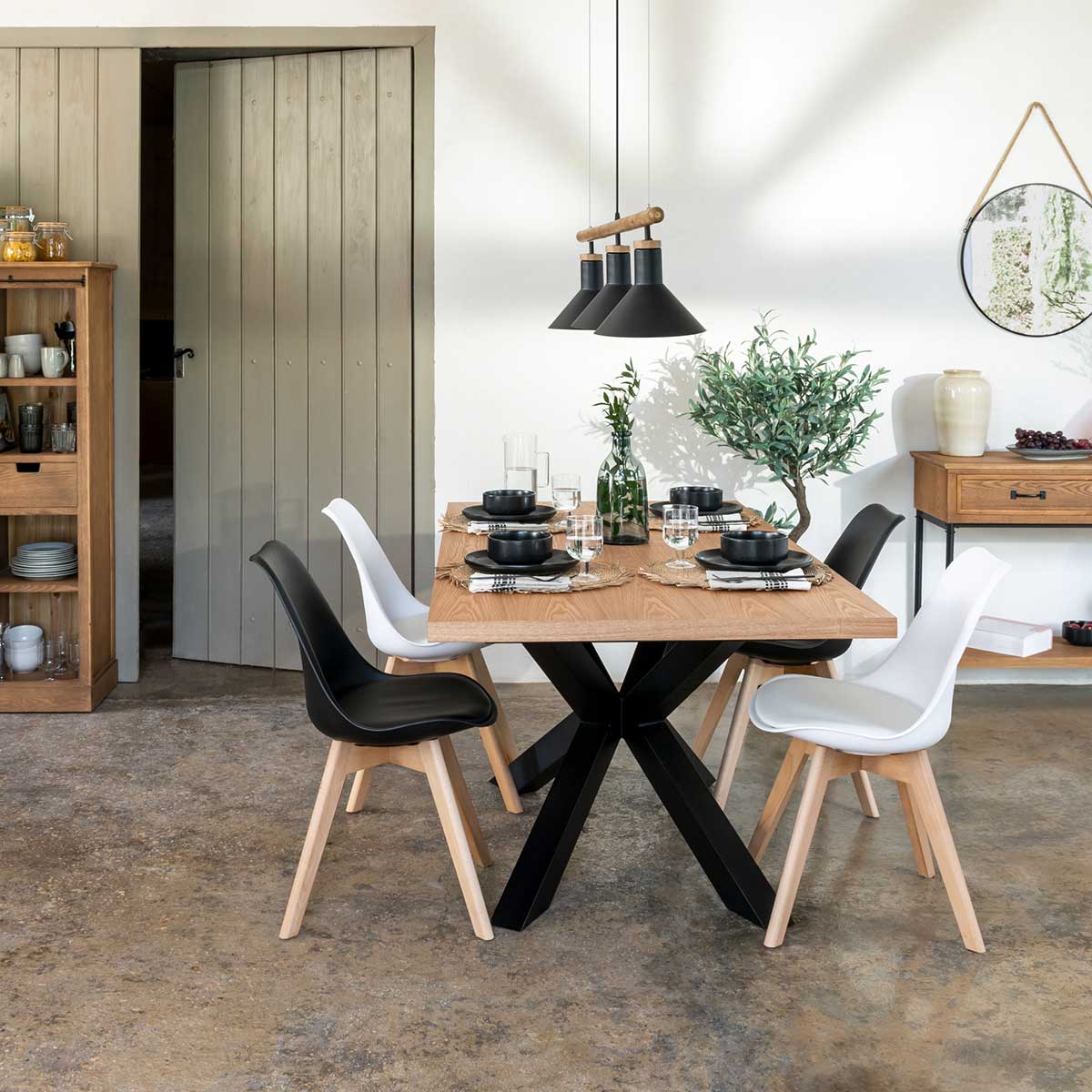 Mesa de jantar OLAF extens&iacute;vel em mdf
