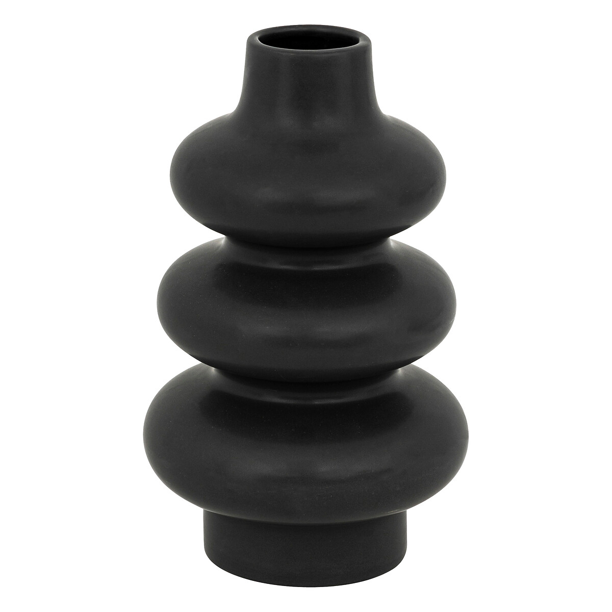 Jarra CLOTHILDE em cer&acirc;mica preto 25cm