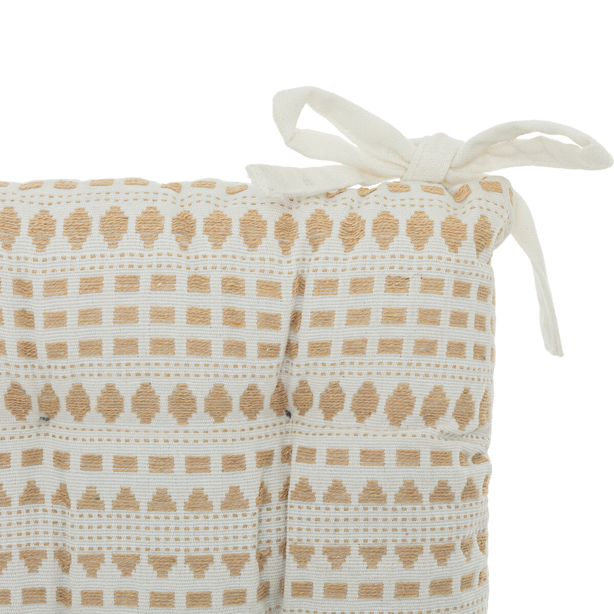 Coxim para cadeira MICAH JACQUARD bege e cru 38x38cm