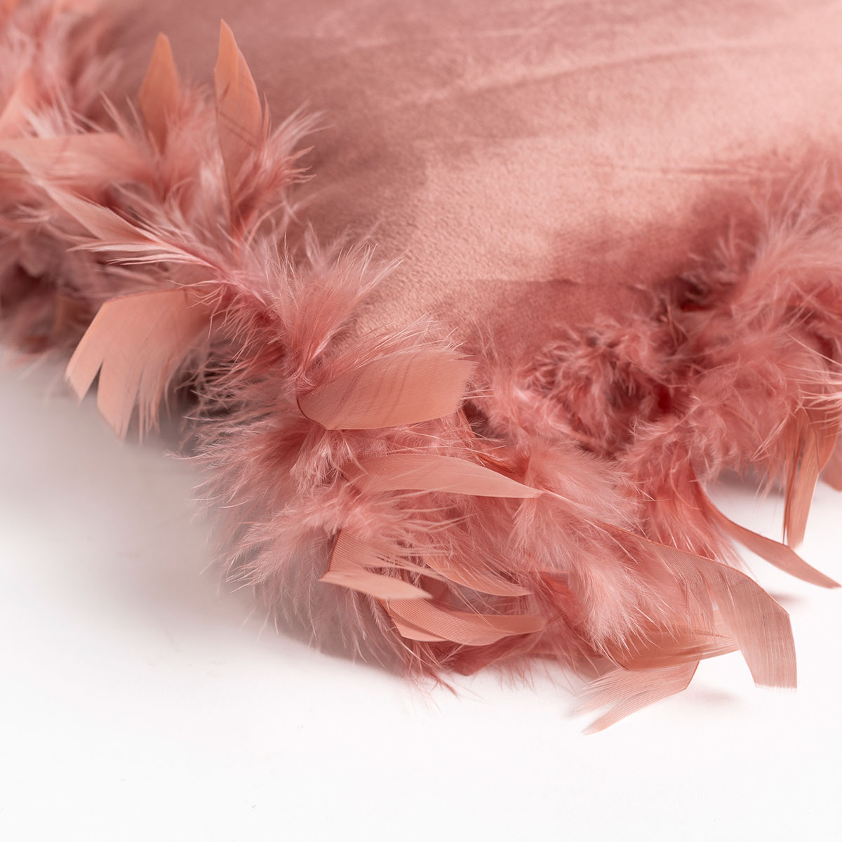 Almofada rosa em veludo 40x40cm