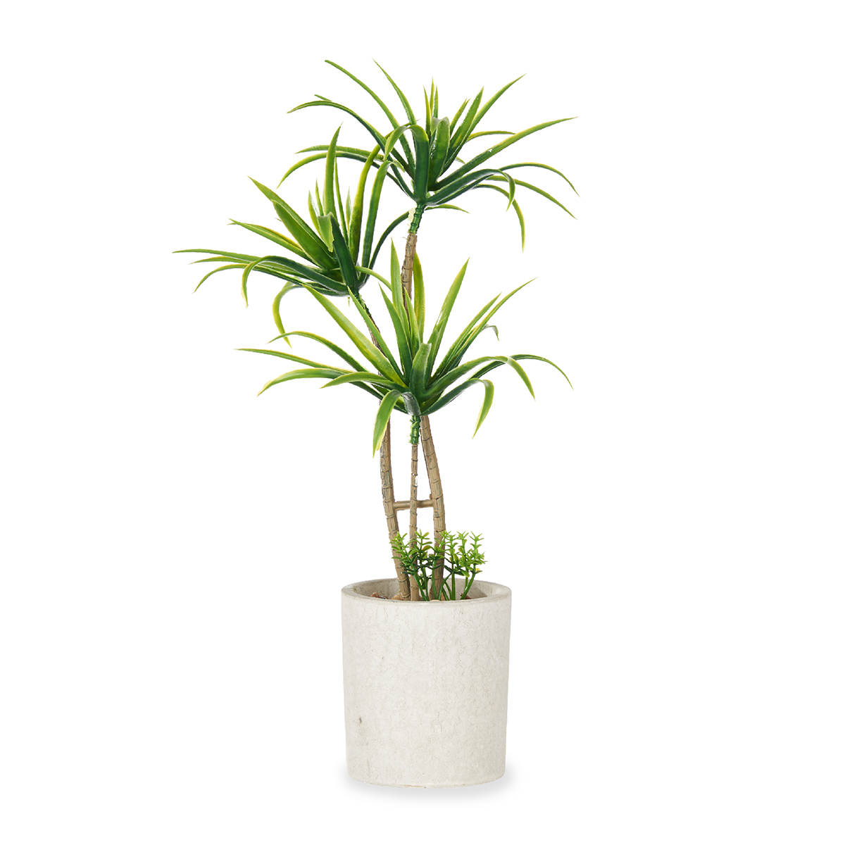 Palmeira artificial com vaso de cimento