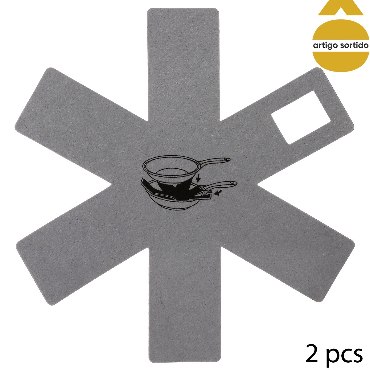 Conjunto de 2 protetores anti riscos para frigideiras