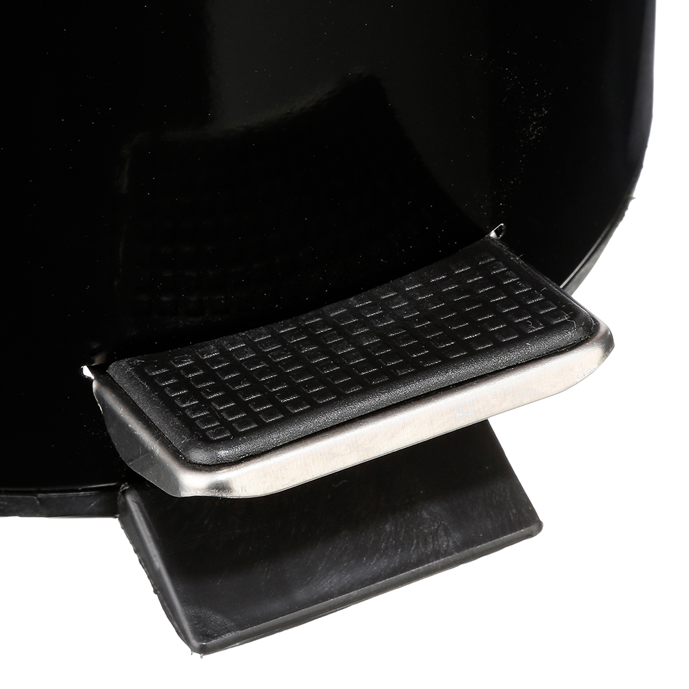 Balde wc preto metal 3l