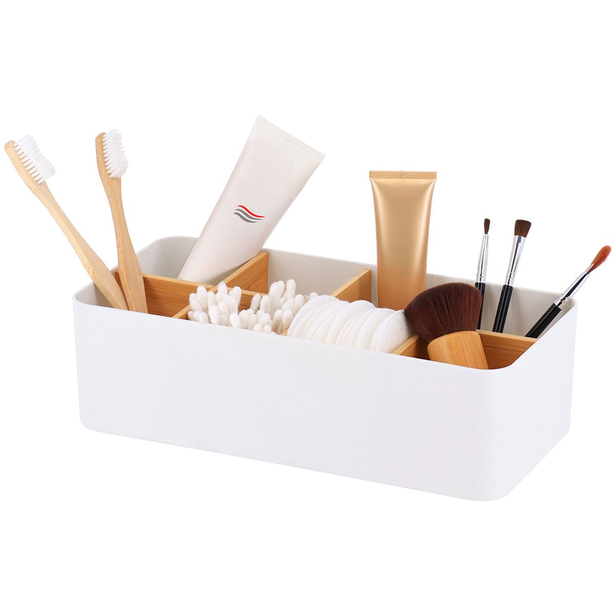 Organizador com 8 compartimentos branco