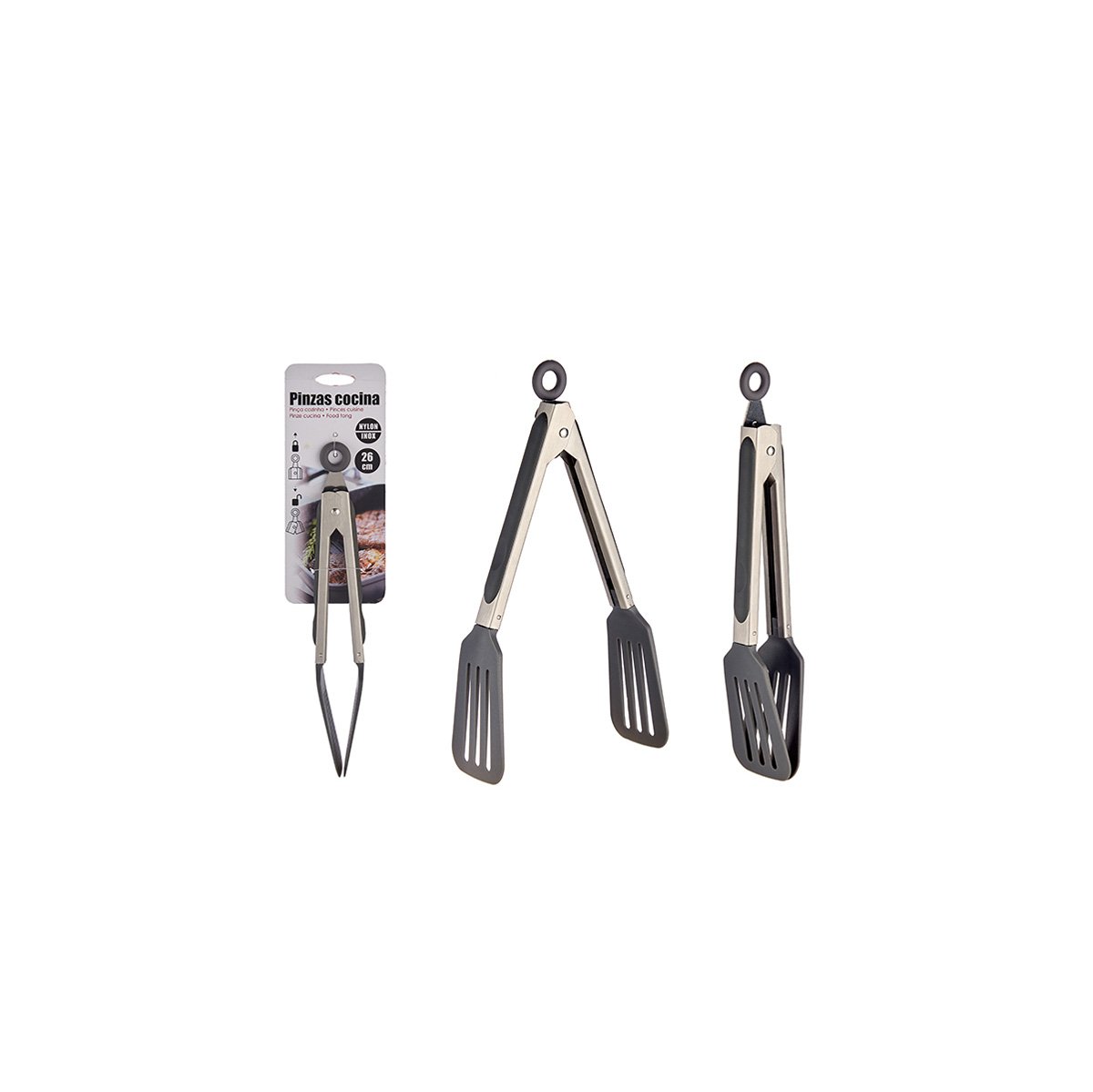 Pinça com cabo inox 25cm