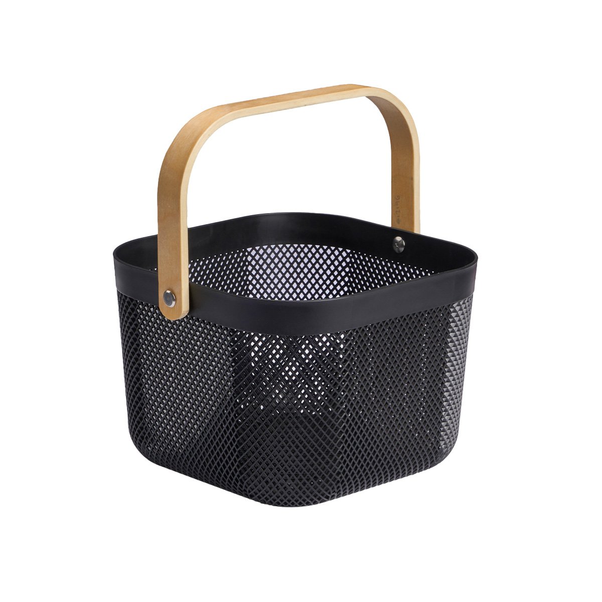 Fruteira preta em madeira