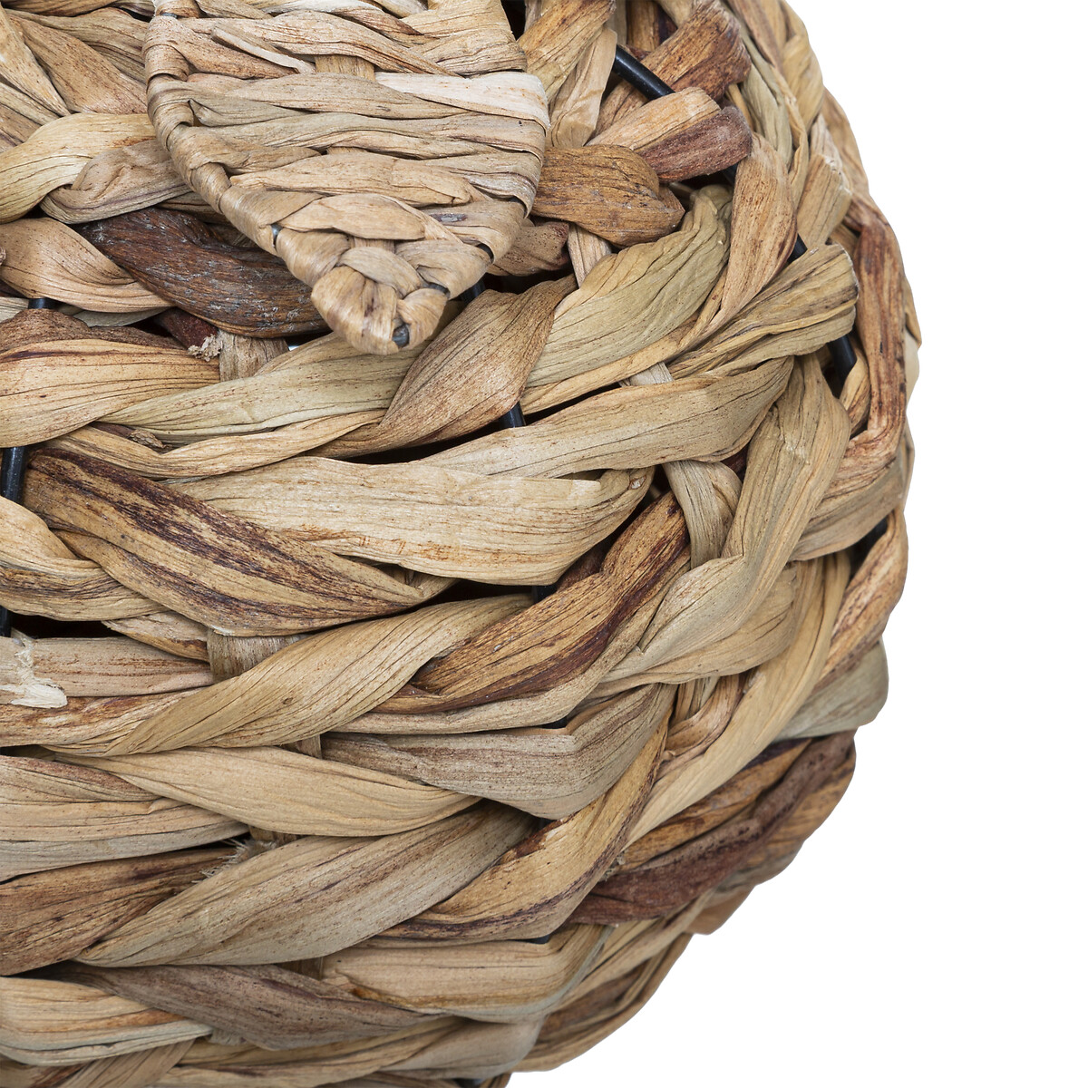 Ma&ccedil;&atilde; decorativa bege em r&aacute;fia