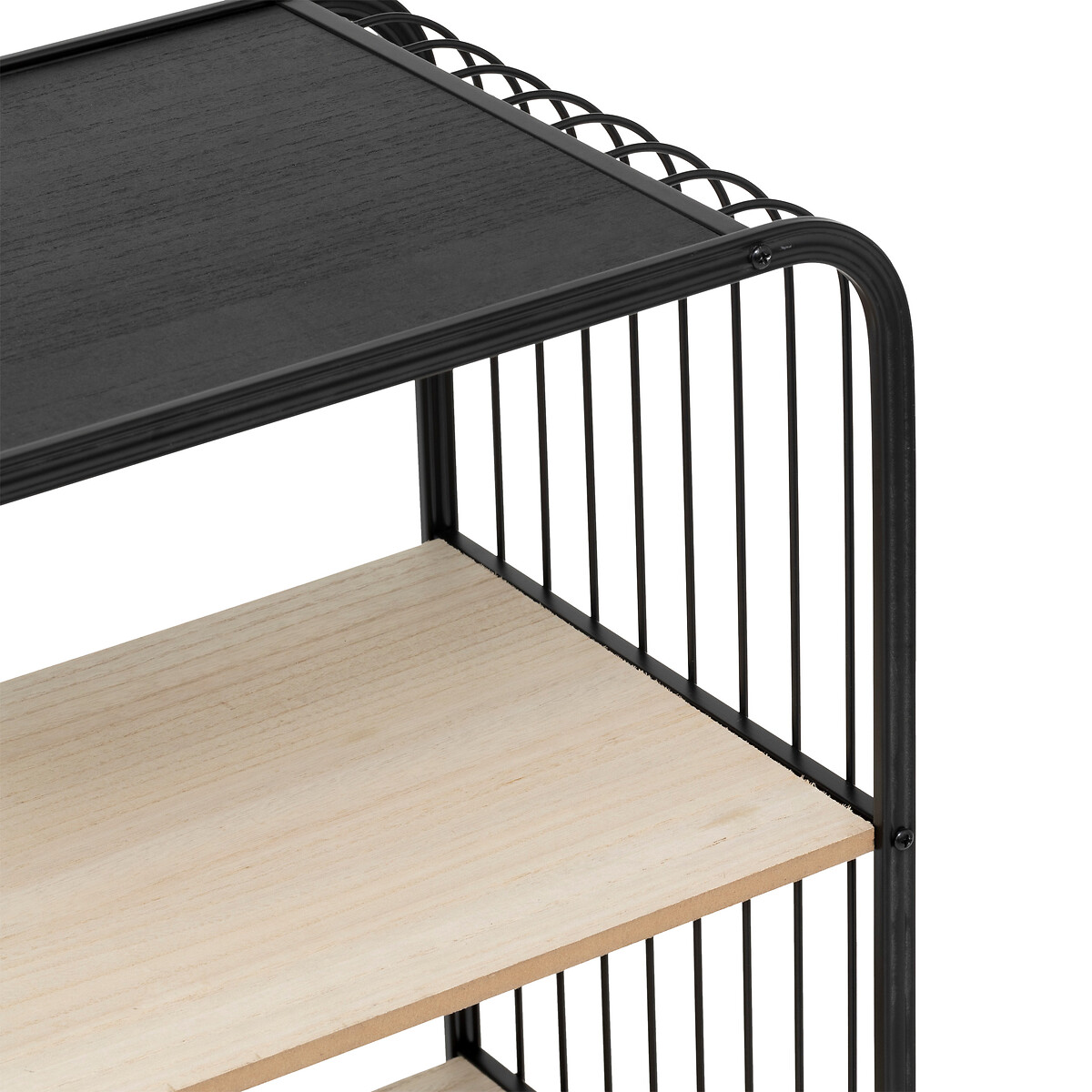 Estante com 3 níveis em mdf preto