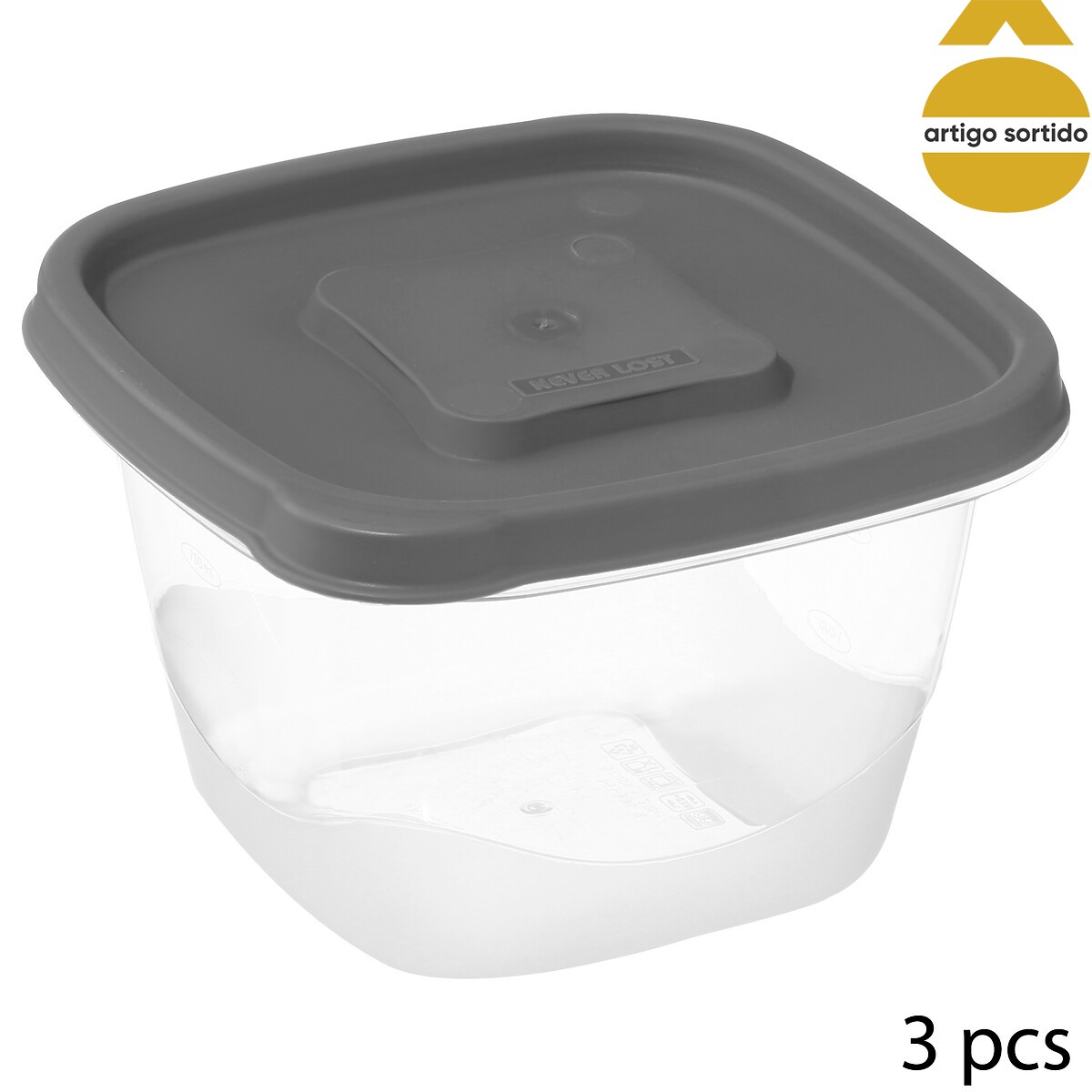 Conjunto de 3 caixas herméticas,  Conjunto de 3 caixas herméticas