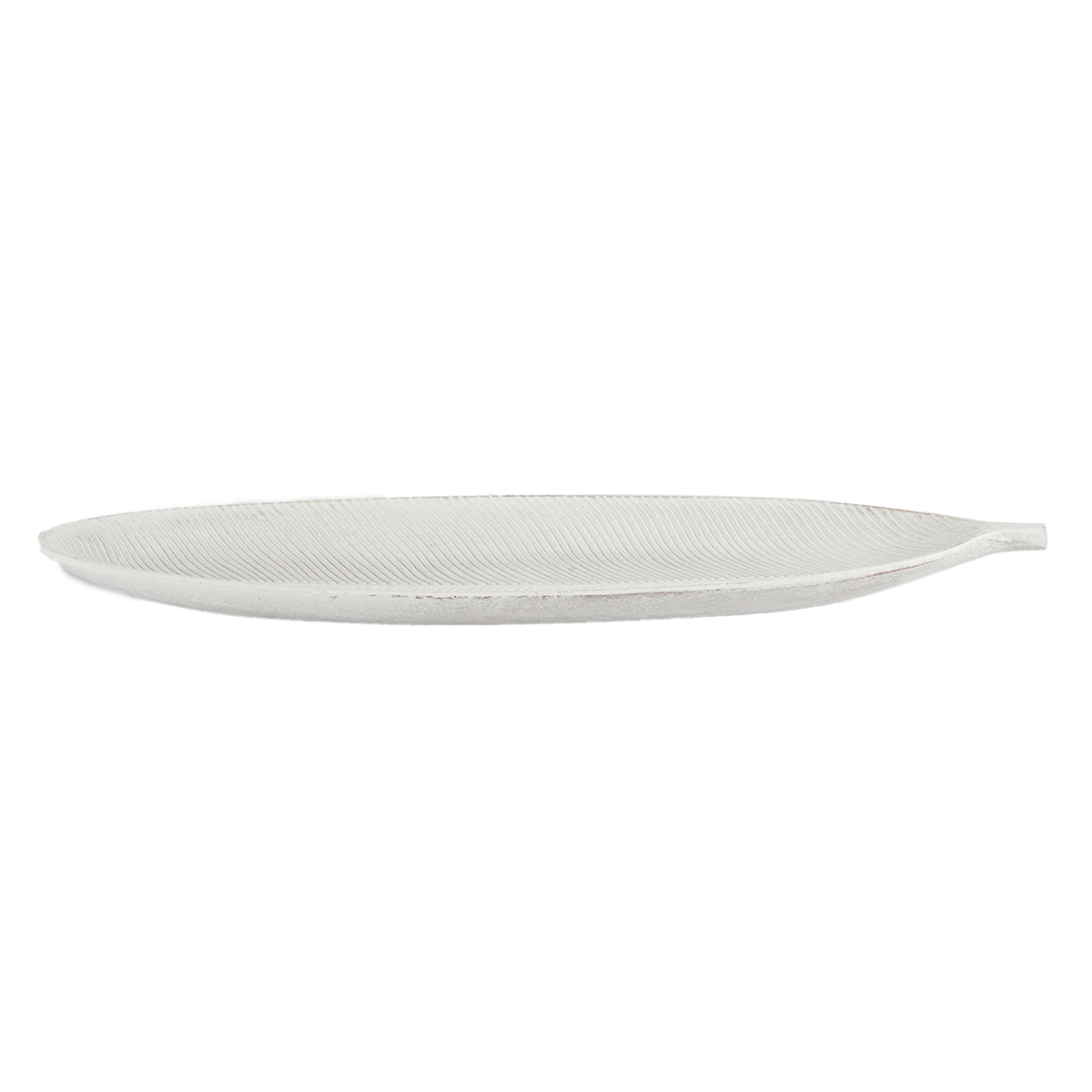 Centro de mesa em forma de folha branco