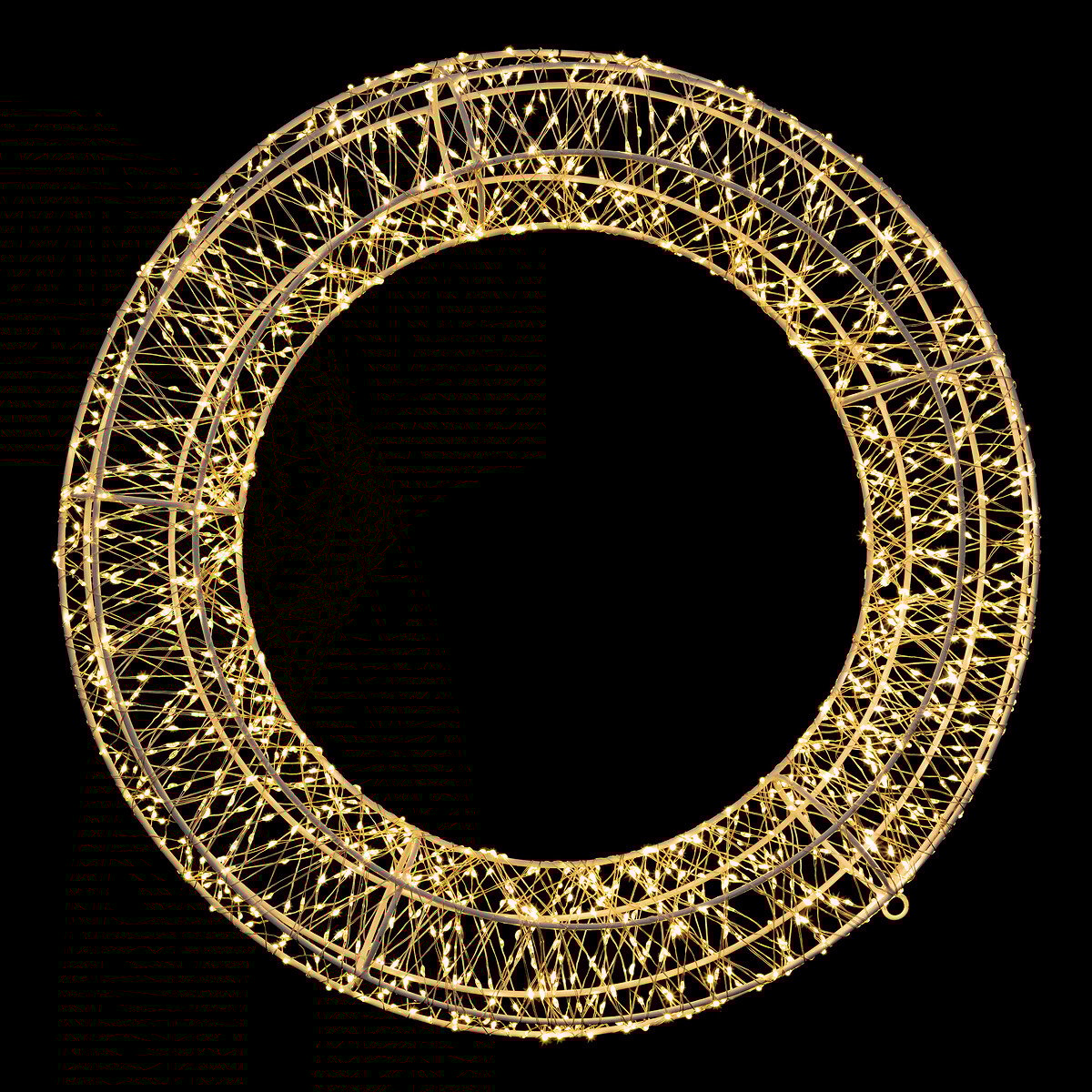 Coroa luminosa com 1440 leds branco quente 50cm,  Coroa luminosa com 1440 leds branco quente 50cm