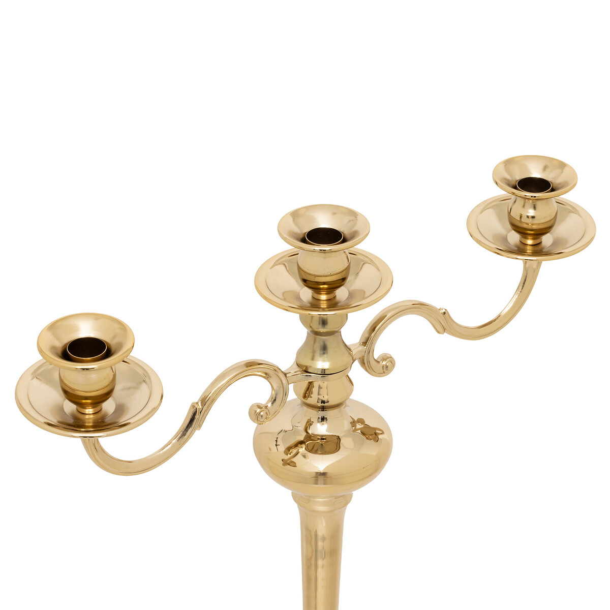 Casti&ccedil;al para 3 velas dourado 50cm