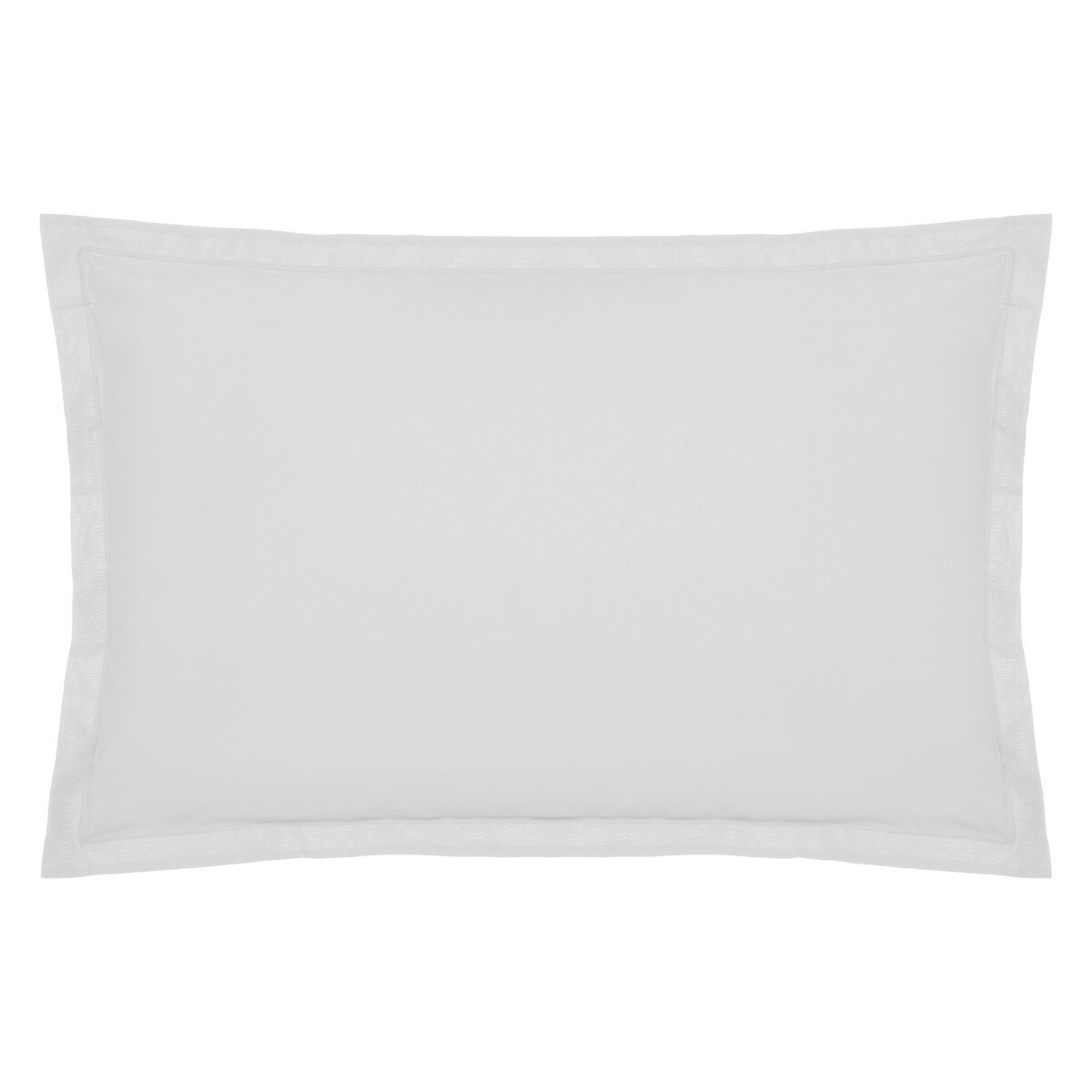 Capa de almofada branca em algod&atilde;o percal 50x70cm