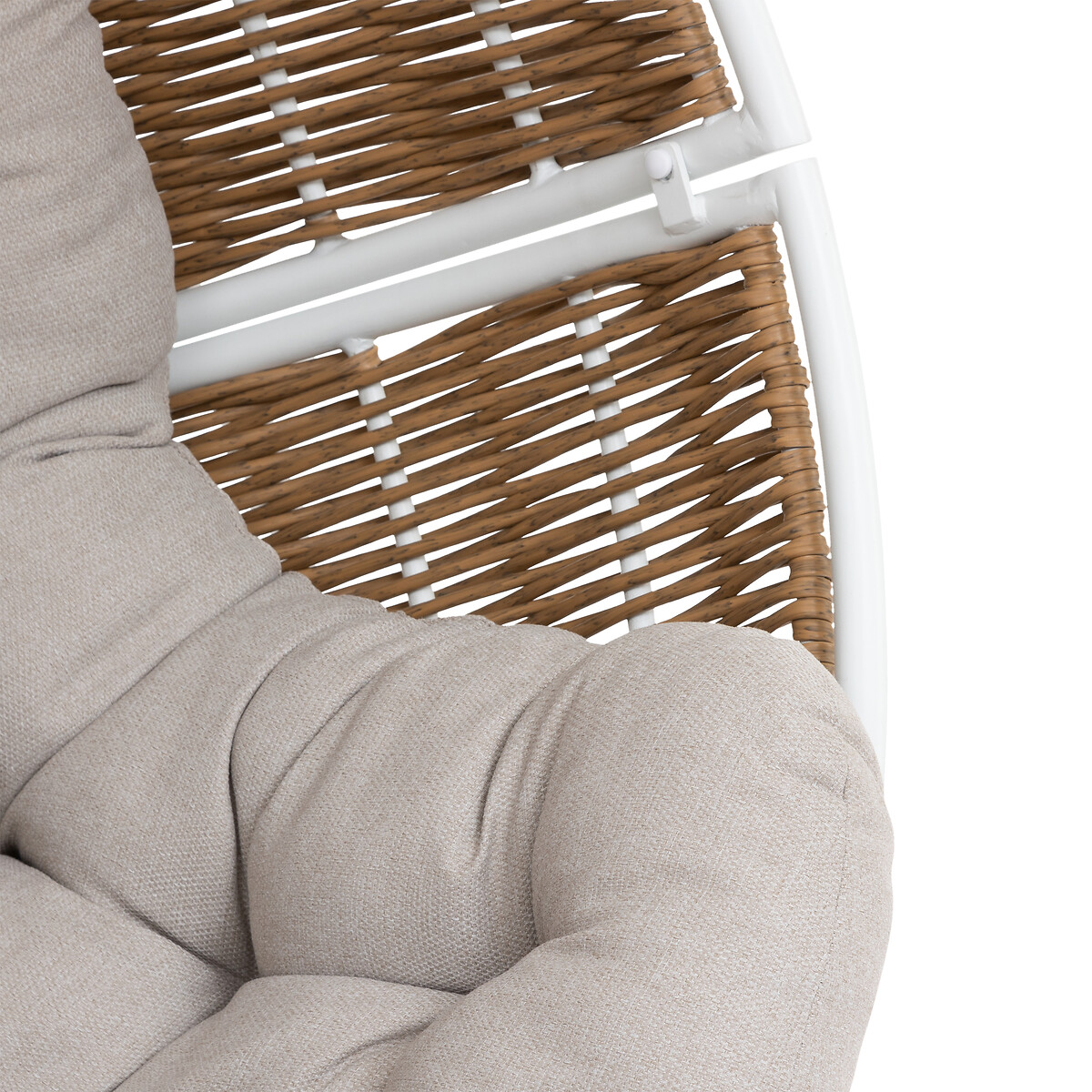 Cadeirão Baloiço Orbiana Taupe e Branco