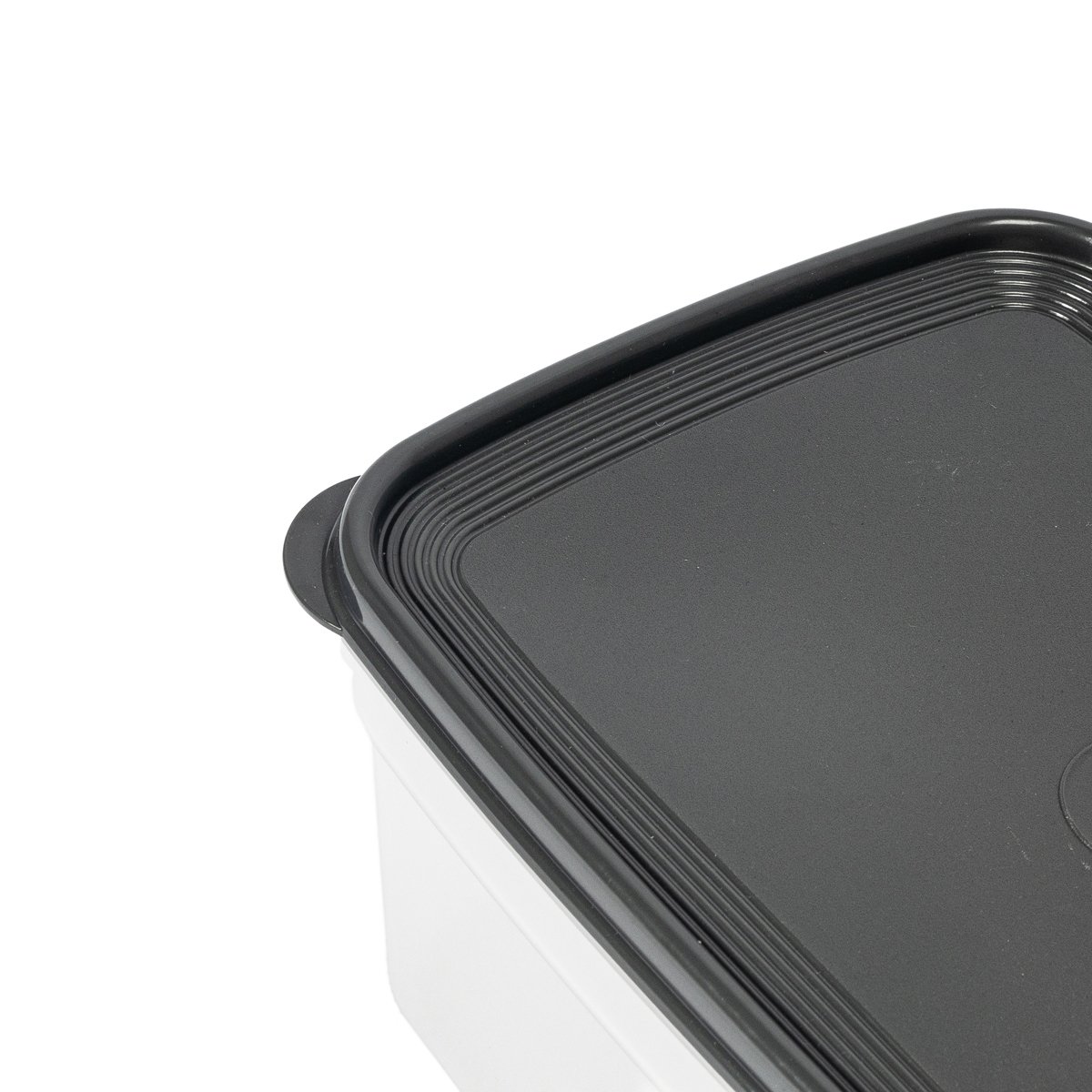 Caixa retangular com tampa cinza 4,5l