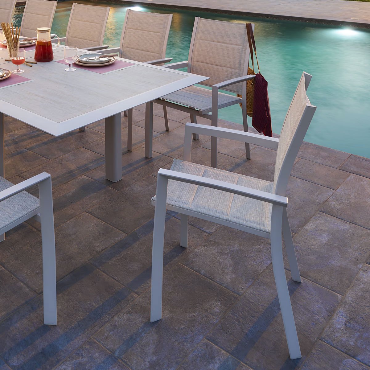 Cadeira Com Braços Allure Athea Bege Avoin