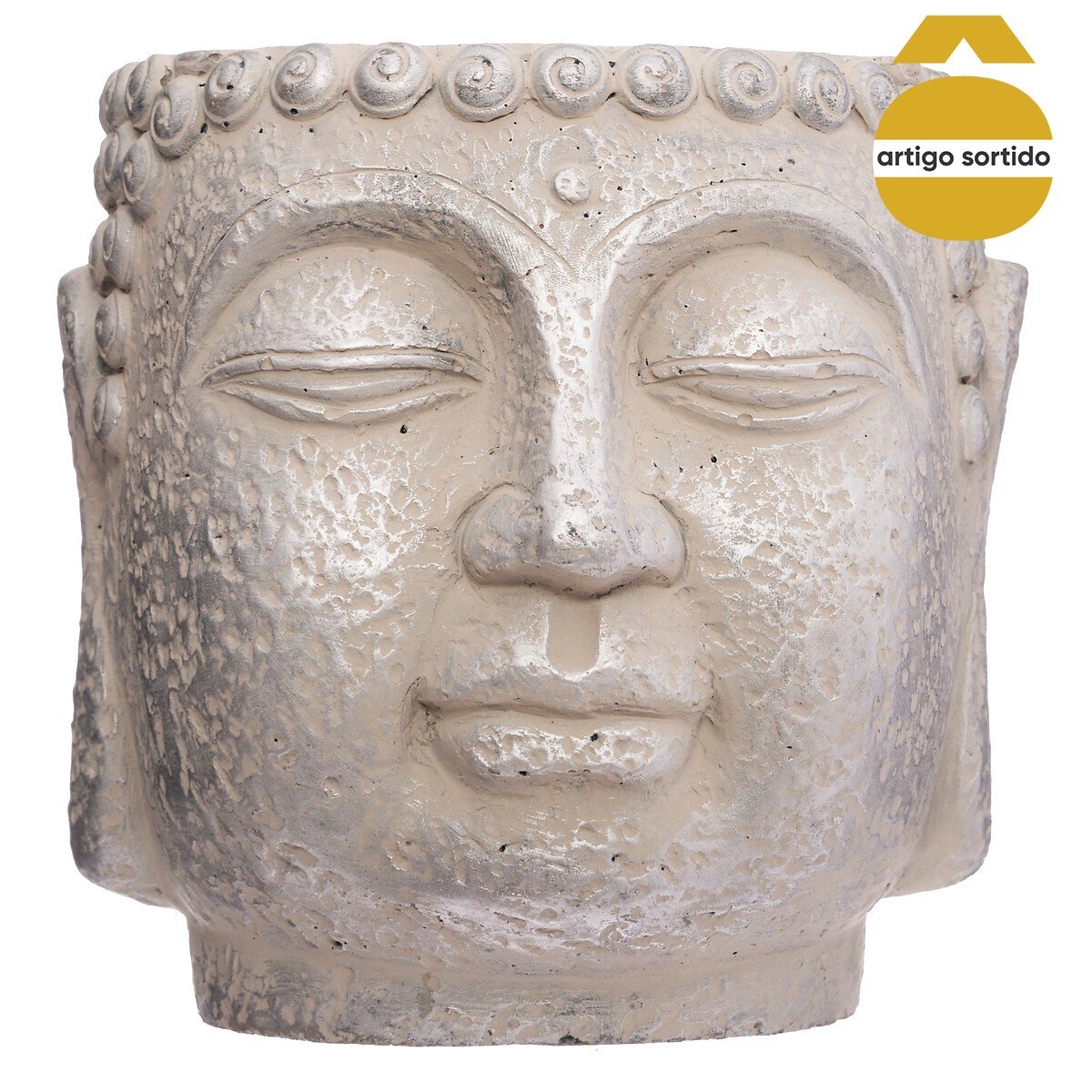 Vaso buda em cimento 18cm