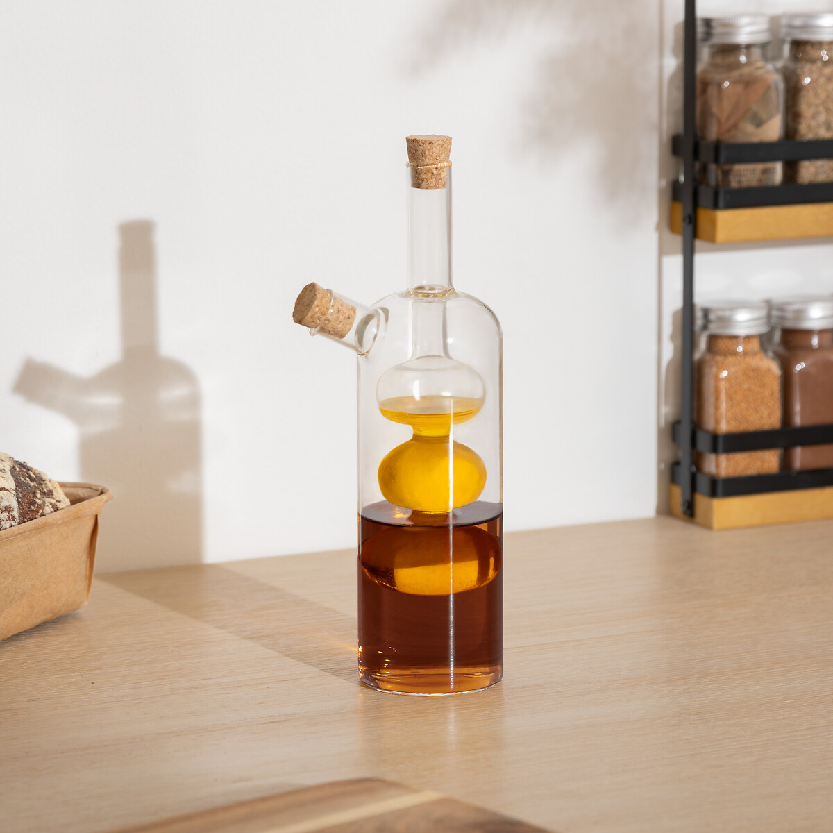 Galheteiro duplo de vidro desig