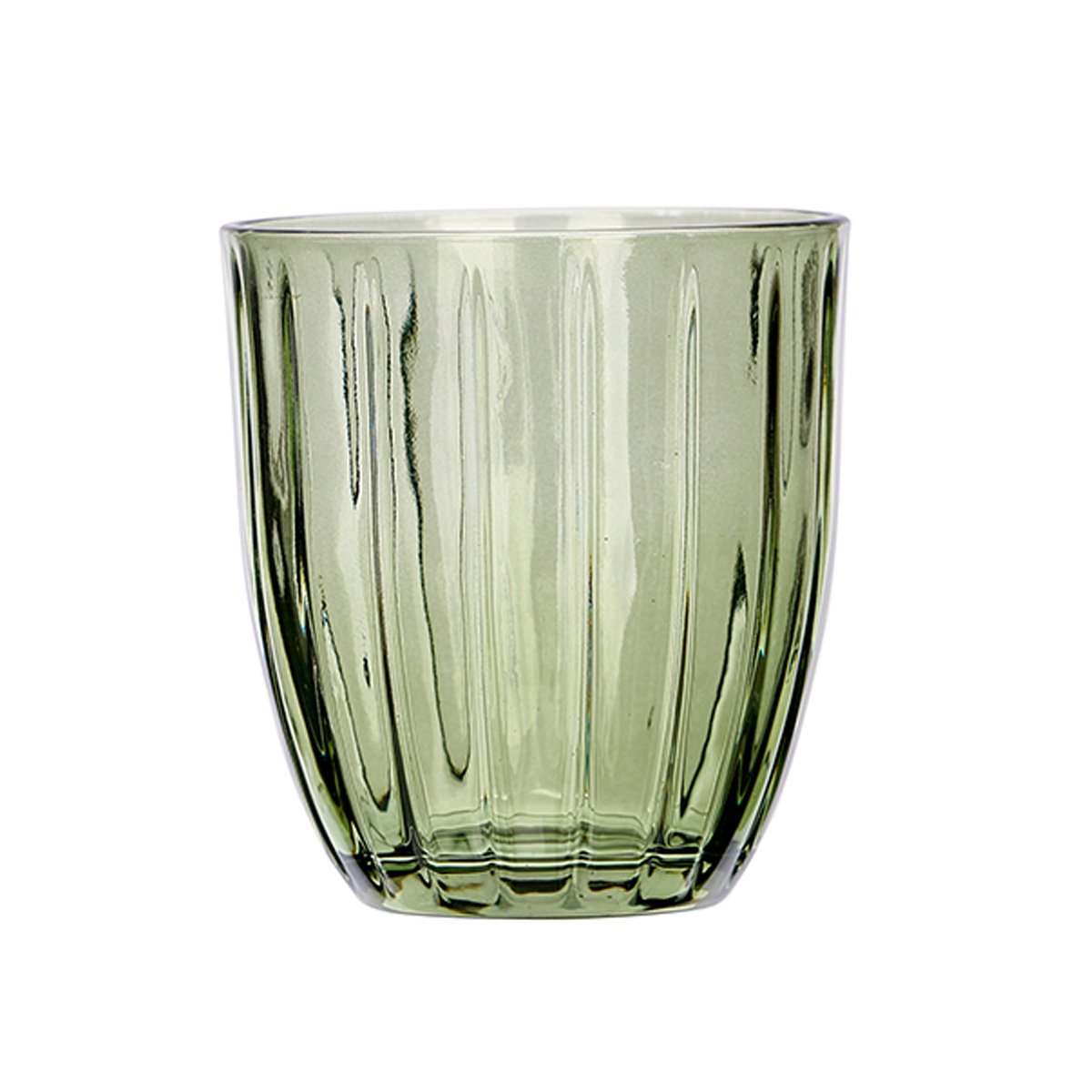 Copo de &aacute;gua riscas em vidro 350ml