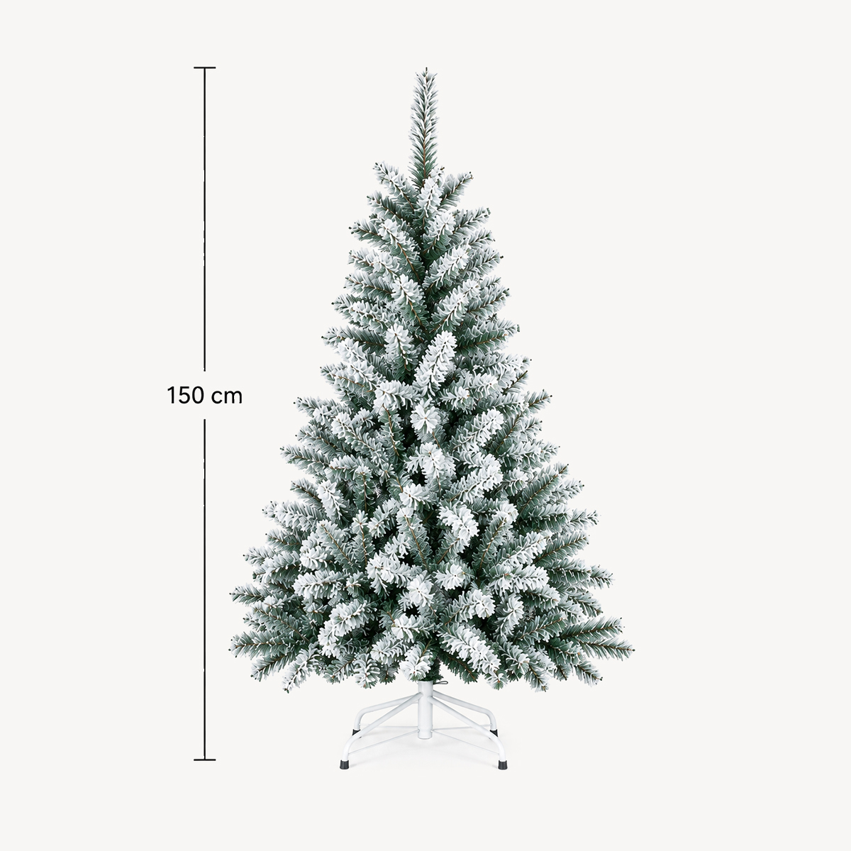 &Aacute;rvore de natal FLOQUE verde com efeito neve 150cm