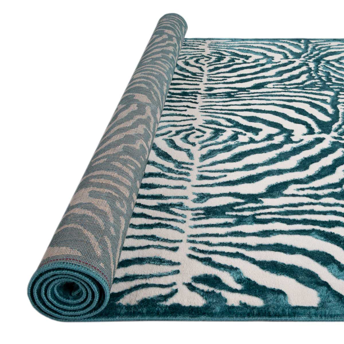 Tapete ZAHA zebra azul 200x285cm,  Tapete ZAHA zebra azul 200x285cm