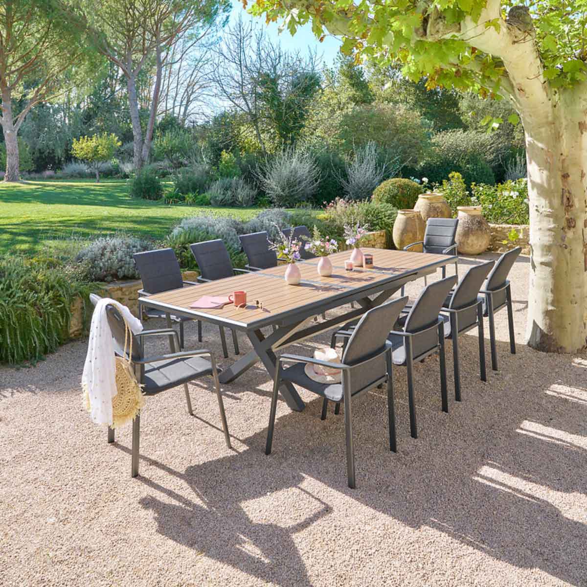 Mesa extens&iacute;vel AXIOME em alum&iacute;nio