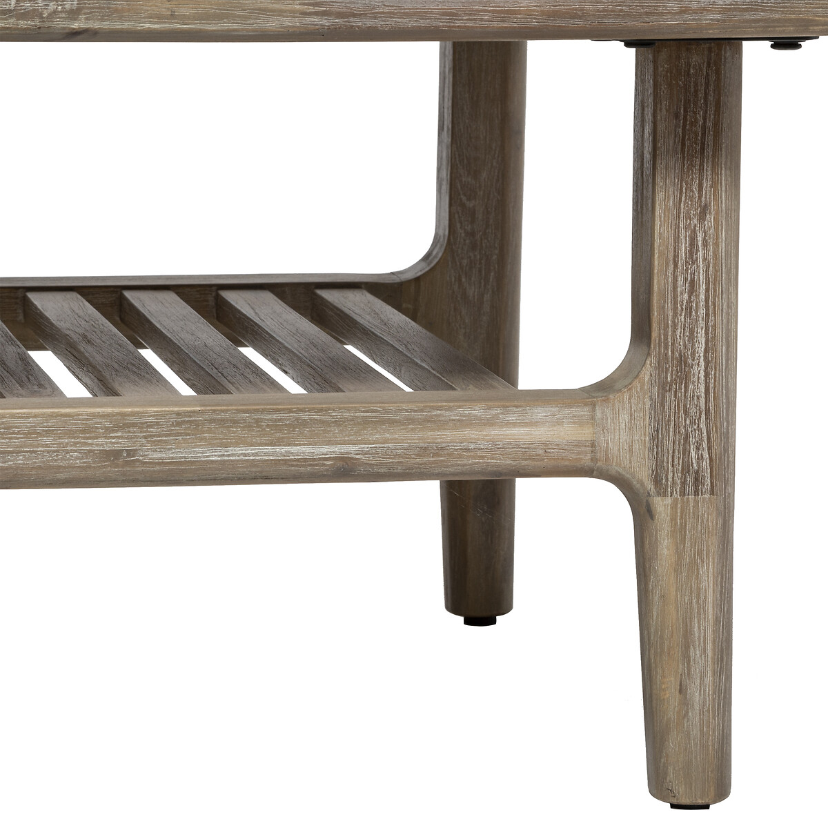 Mesa de centro BANILA bege em madeira ac&aacute;cia