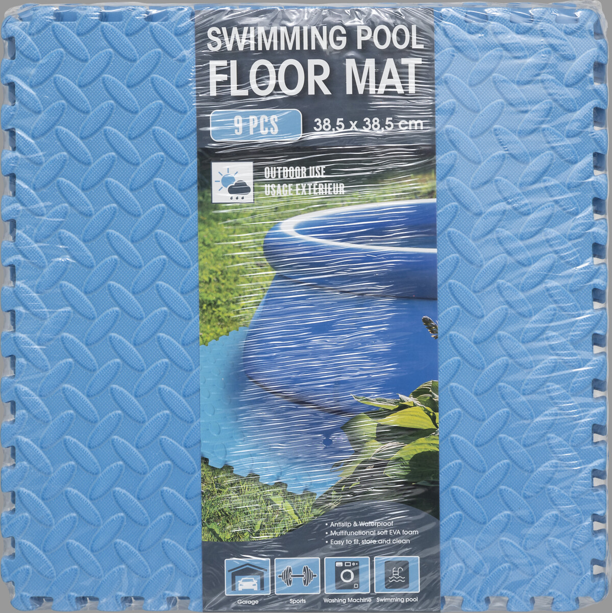 Tapete esponja Azul 9 Peças