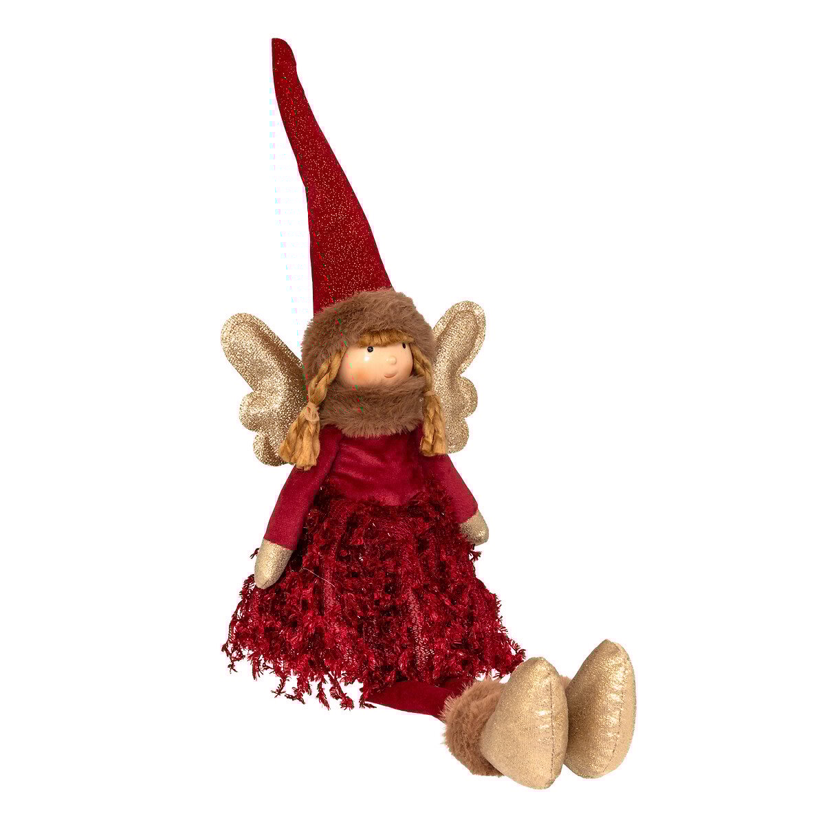 Figura de fada fifi com gorro sentada 55cm