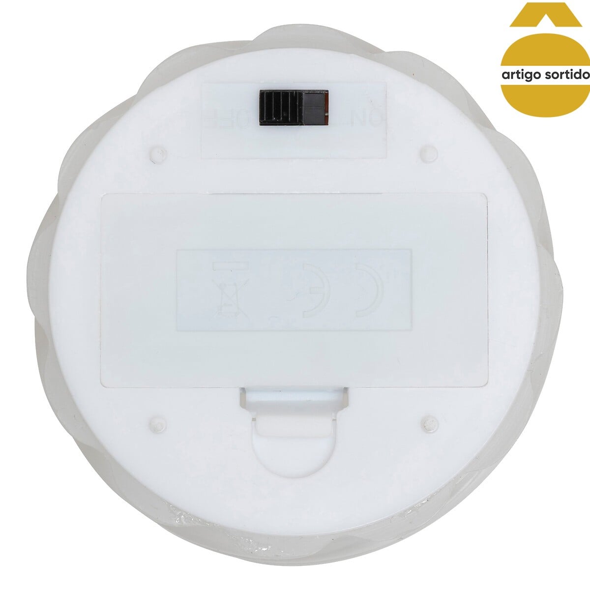 Vela led cil&iacute;ndrica mina branca 11,5cm