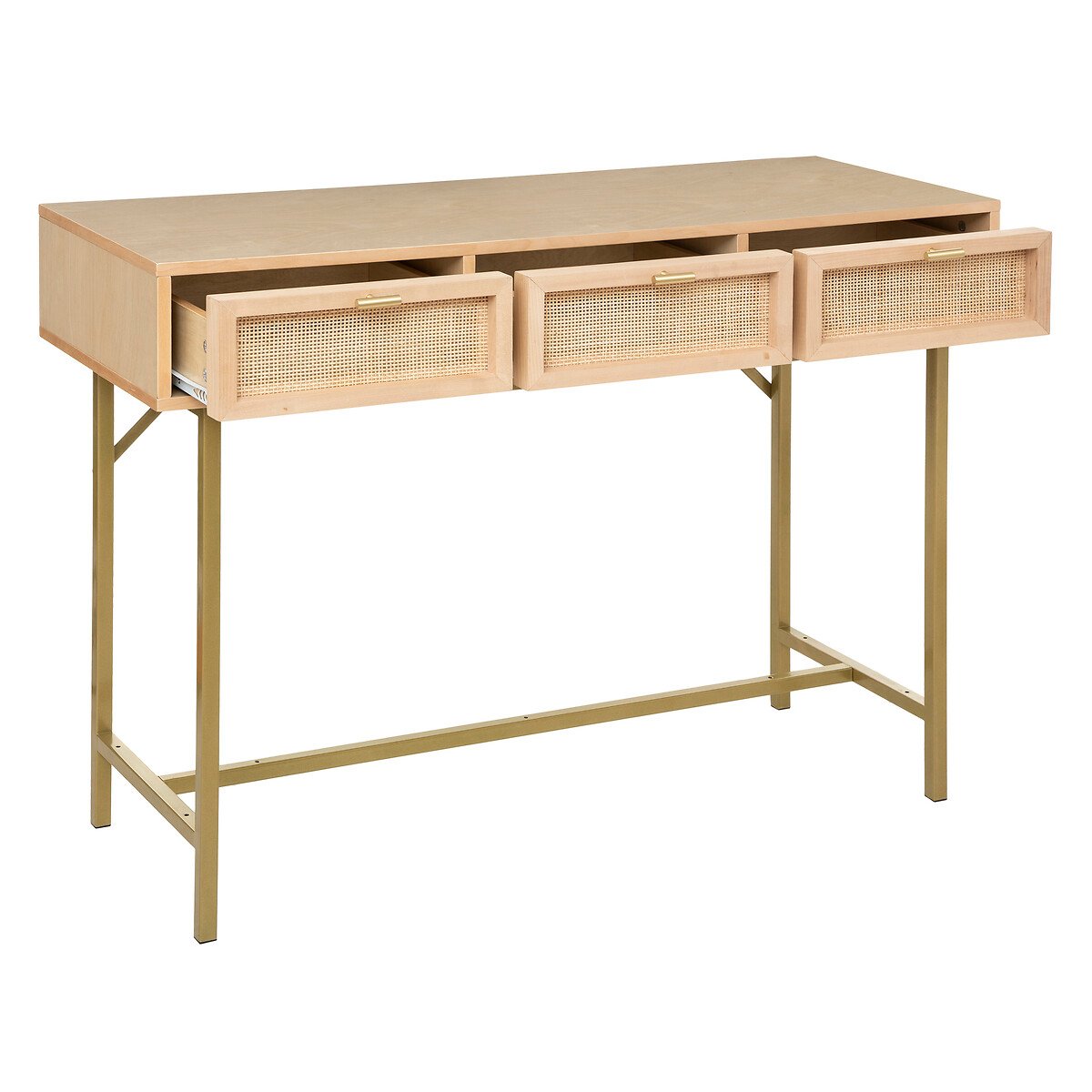 Consola RAYO bege com 3 gavetas