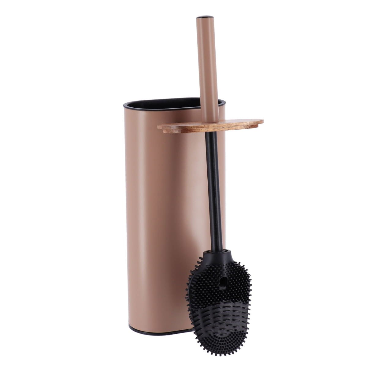 Escova wc em metal taupe