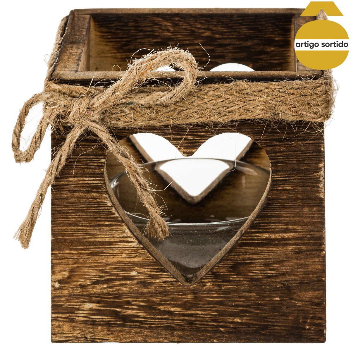 Casti&ccedil;al em madeira com forma natal&iacute;cia