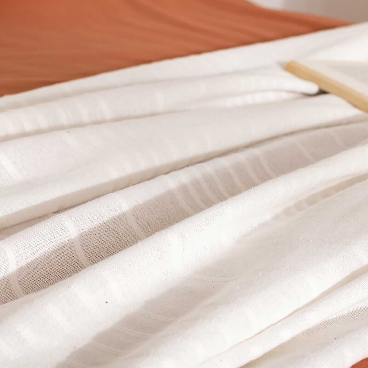 Manta com franjas cru 230x250cm