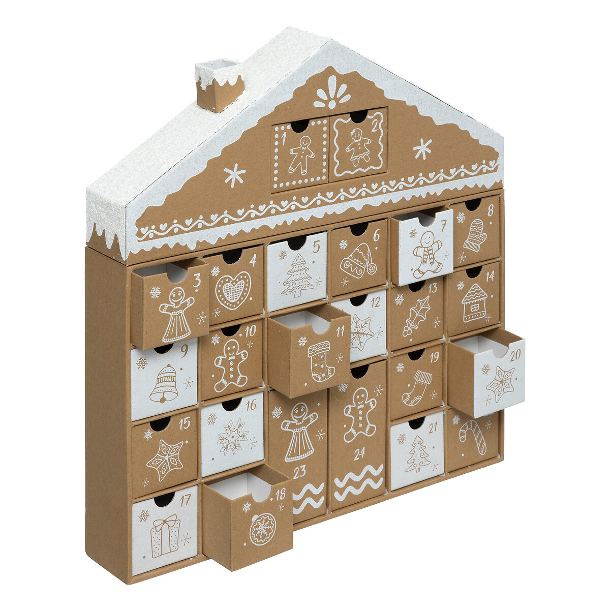 Calend&aacute;rio do advento casinha de gengibre
