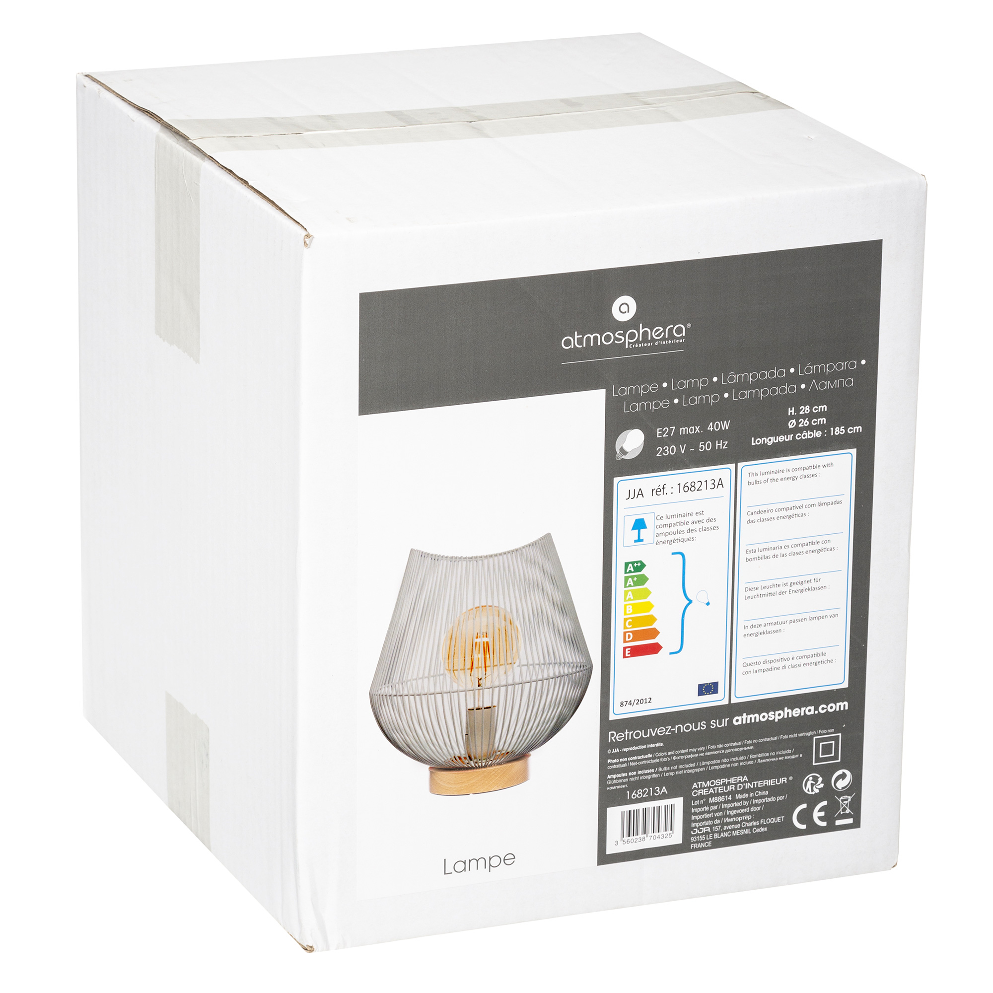 Candeeiro Preto Em Metal Jena