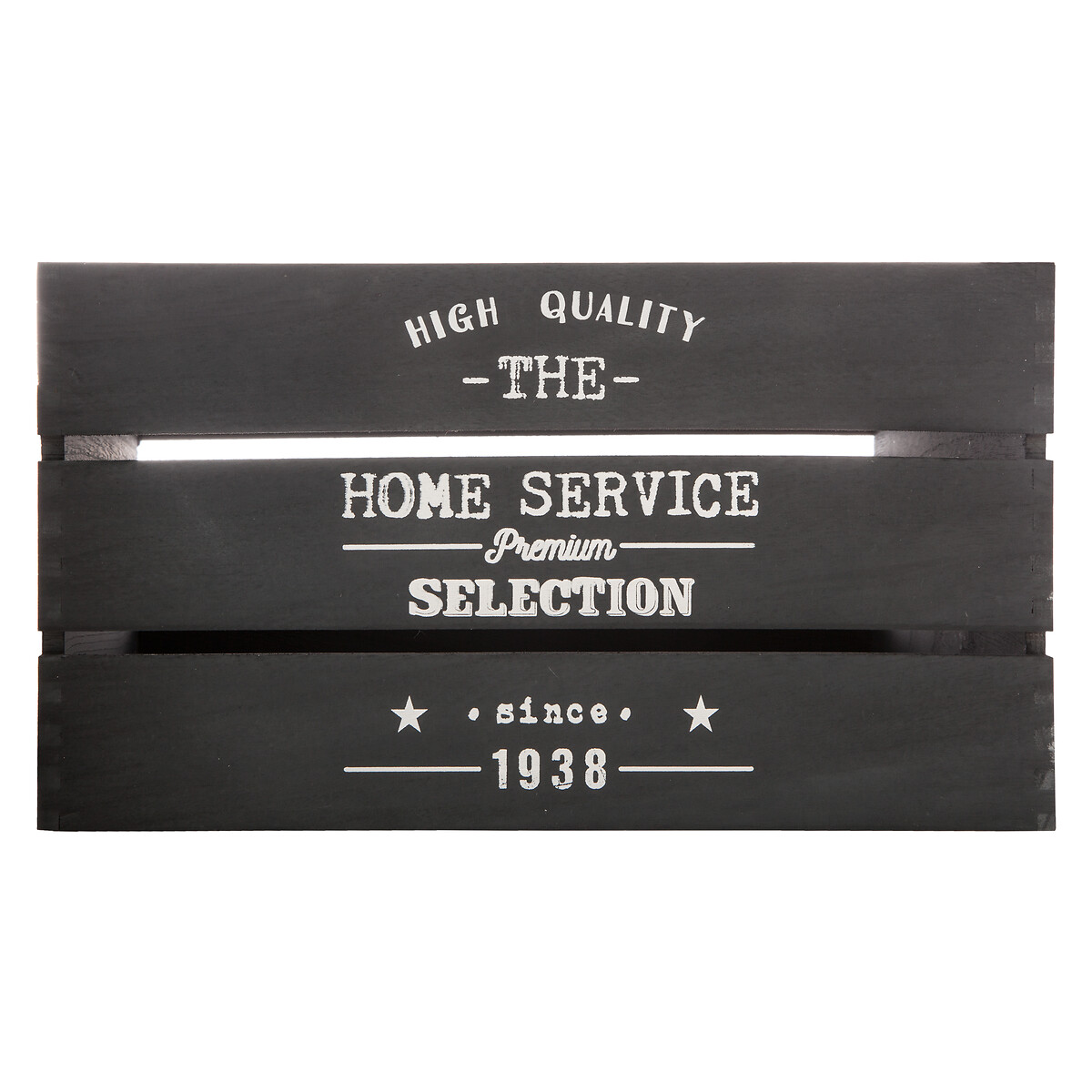 Caixa Em Madeira Factory cinza escuro