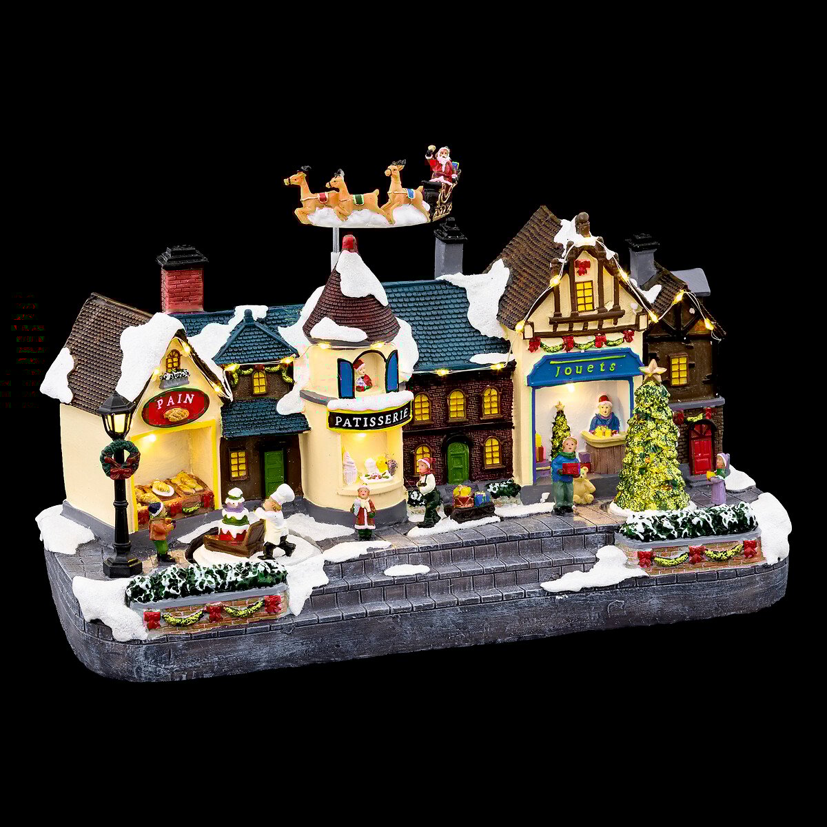 Aldeia natalícia com trenó voador,  Aldeia natalícia com trenó voador