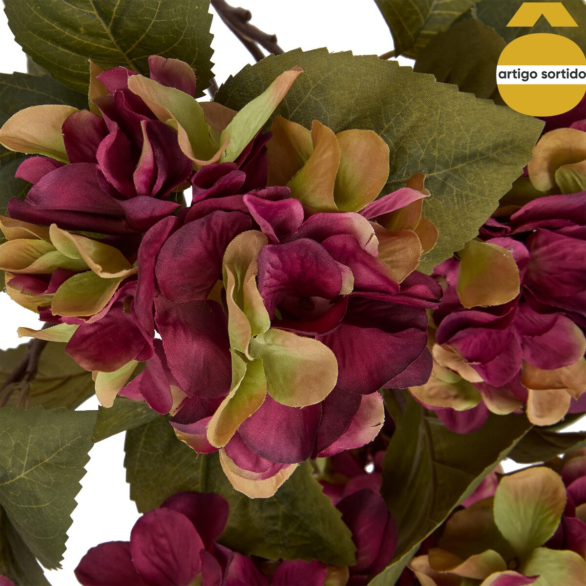 Bouquet com hort&ecirc;nsias artificial 53cm