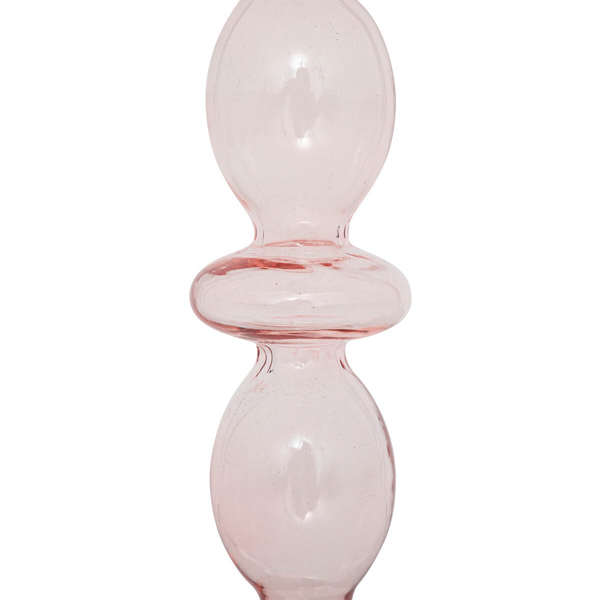 Casti&ccedil;al BULLES rosa em vidro 25,7cm