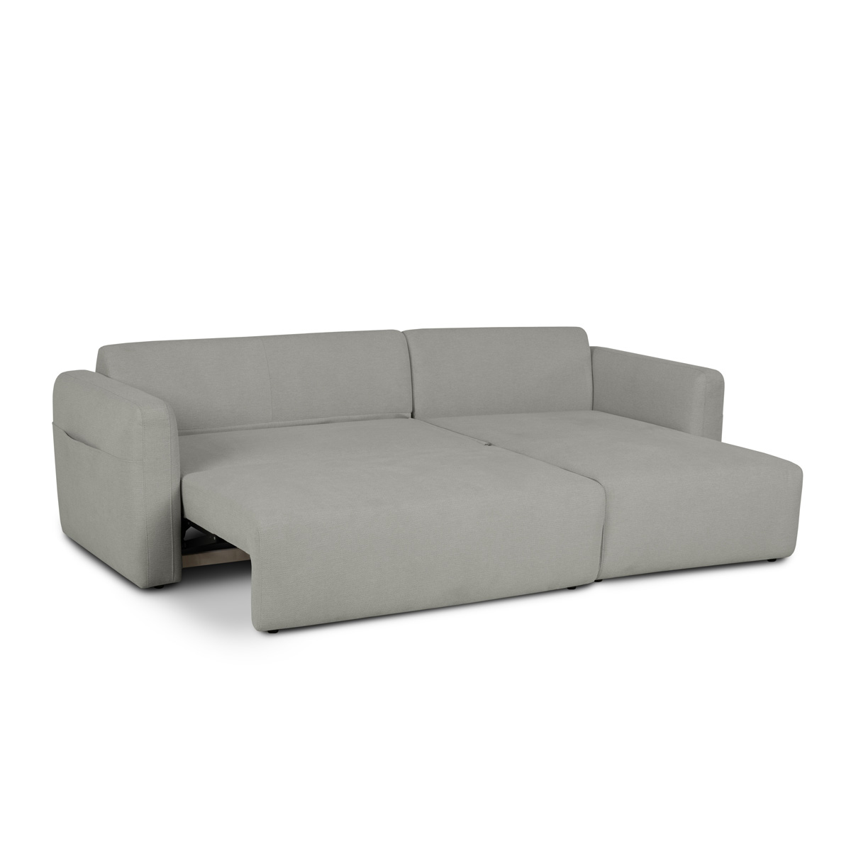 Sof&aacute; cama BERNA cinza com chaise longue