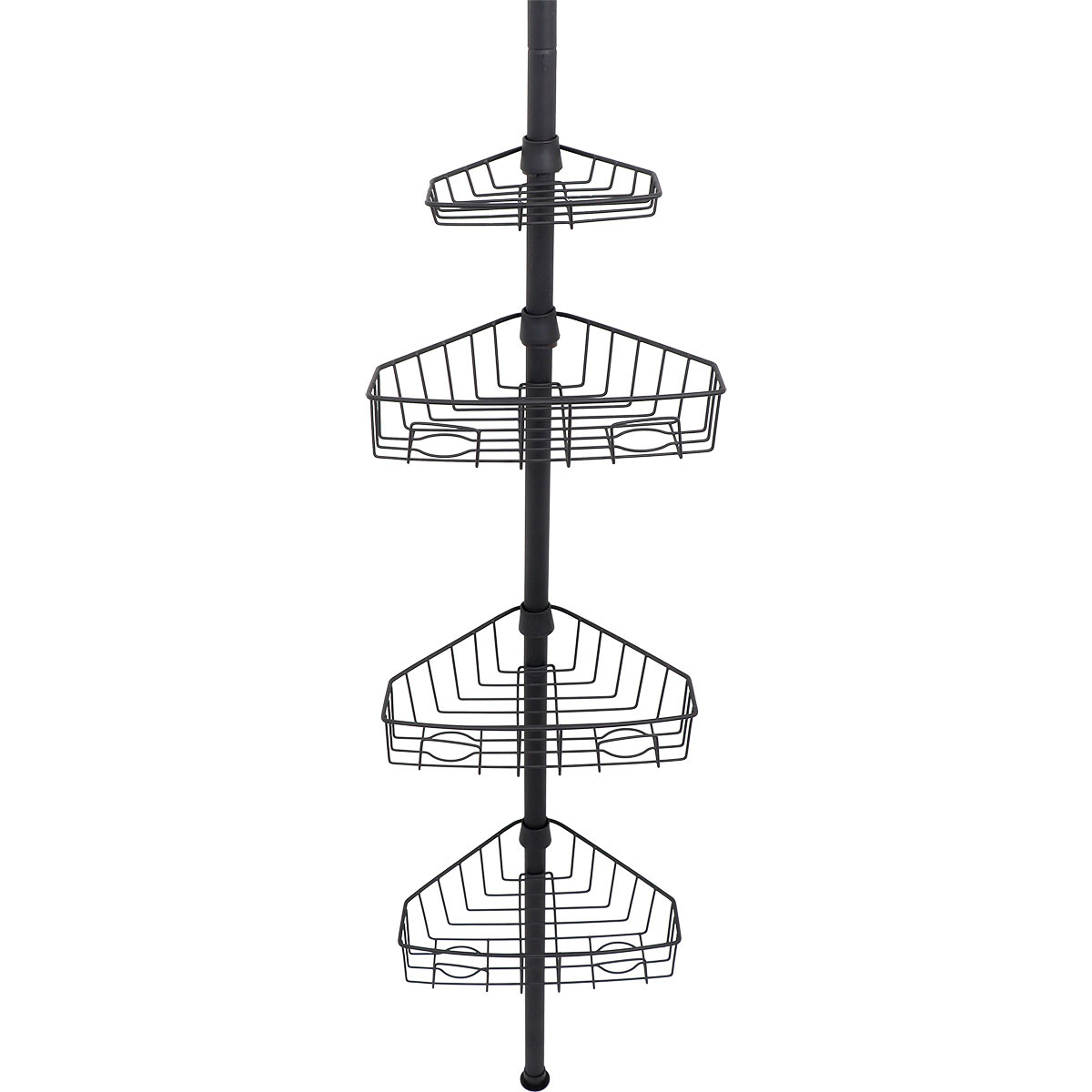 Coluna wc com 4 cestos cinza em metal