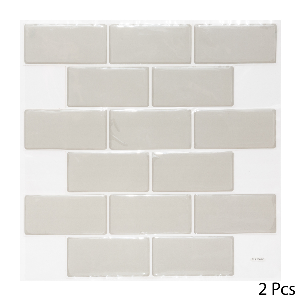 Decoração mural azulejo cinza claro 25x25cm