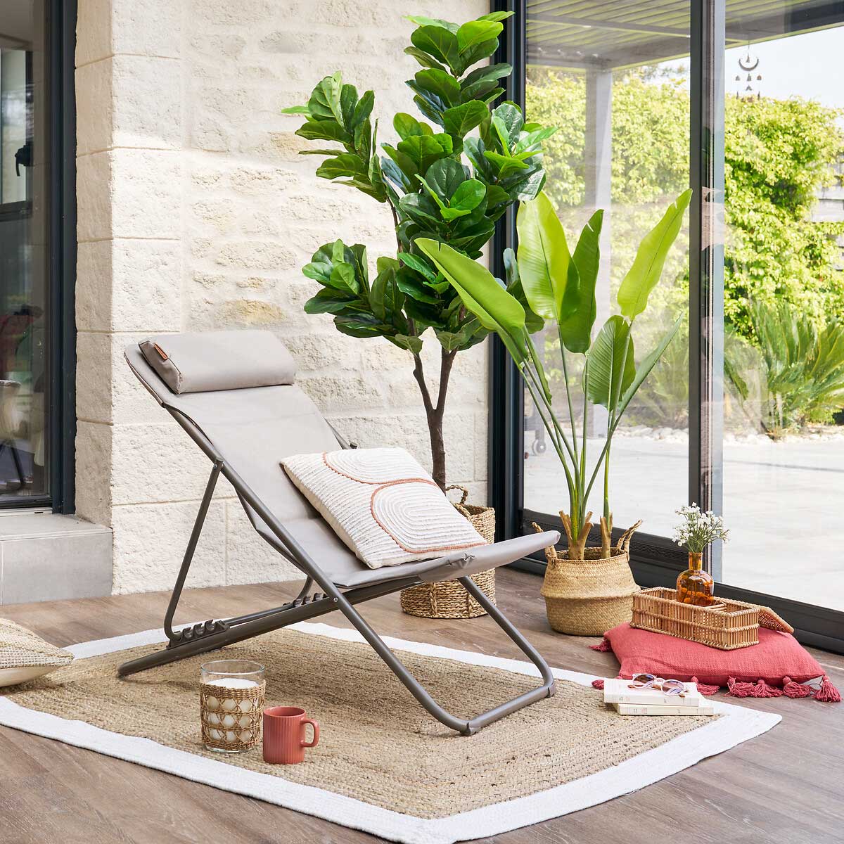 Cadeira RELAX JUBBA noisette e pralin&eacute;