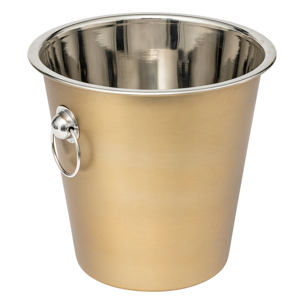 Balde de gelo dourado em inox 21,5cm